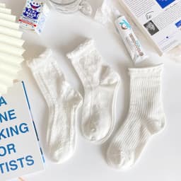 1 Pair Lolita Style Japanese Woman Cute White Short Socks Spring Summer Autumn Sweet Ruffle Lovely Cotton Socks High Quality