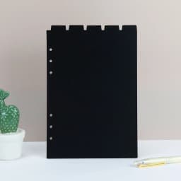 A5 A6 PP Black Pink Paper Index Divider Cute 6 Holes For Binder Loose leaf Planner Notebook Stationery Notebook Paper Divider