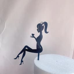 New Girl Acrylic Happy Birthday Cake Topper Rose Gold Cartoon Shape Kids Party Cake Toppers Dessert Decoration Baby Shower Gift