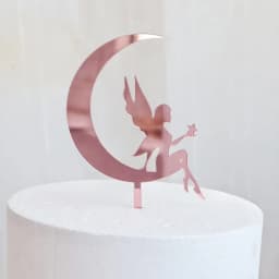 New Girl Acrylic Happy Birthday Cake Topper Rose Gold Cartoon Shape Kids Party Cake Toppers Dessert Decoration Baby Shower Gift