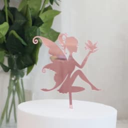 New Girl Acrylic Happy Birthday Cake Topper Rose Gold Cartoon Shape Kids Party Cake Toppers Dessert Decoration Baby Shower Gift