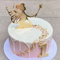 New Girl Acrylic Happy Birthday Cake Topper Rose Gold Cartoon Shape Kids Party Cake Toppers Dessert Decoration Baby Shower Gift
