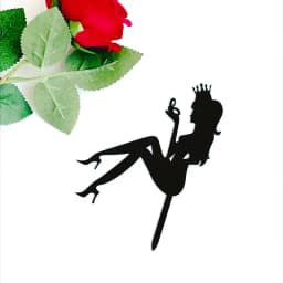 New Girl Acrylic Happy Birthday Cake Topper Rose Gold Cartoon Shape Kids Party Cake Toppers Dessert Decoration Baby Shower Gift