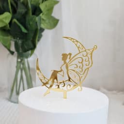 New Girl Acrylic Happy Birthday Cake Topper Rose Gold Cartoon Shape Kids Party Cake Toppers Dessert Decoration Baby Shower Gift
