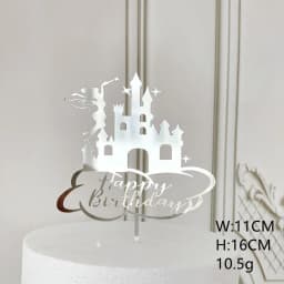 New Girl Acrylic Happy Birthday Cake Topper Rose Gold Cartoon Shape Kids Party Cake Toppers Dessert Decoration Baby Shower Gift