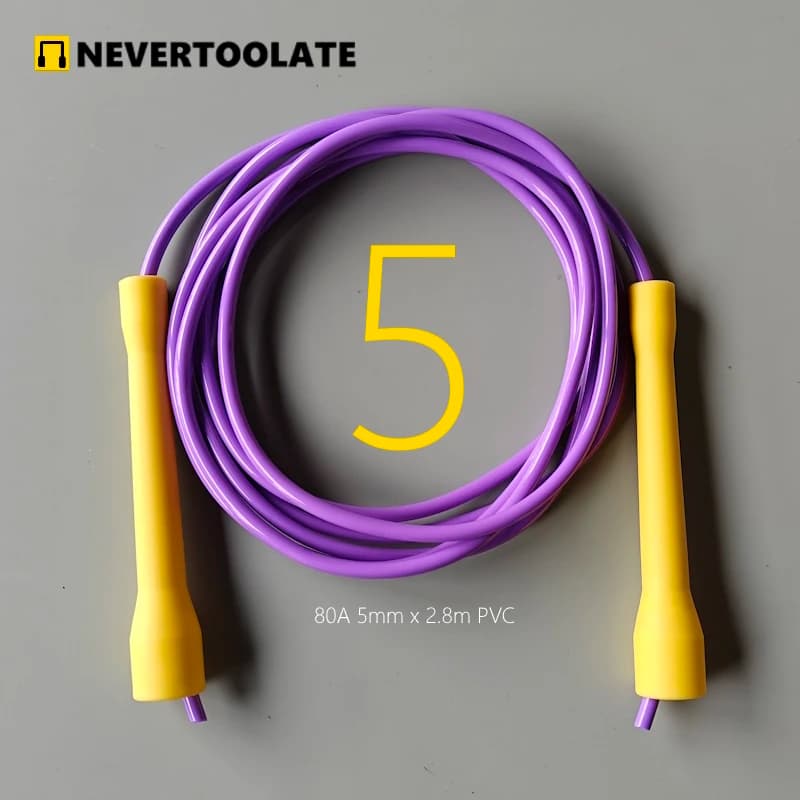 JR006 CC HANDLE 3.2m (rope between handles) x 5mm 5.3mm 6mm pvc 11ft skip jump rope