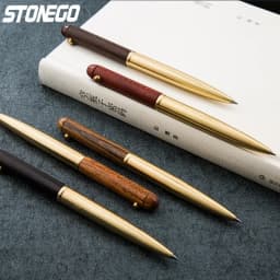 Wooden Retractable Roller Ball Pens Smooth Writing Signature Executive Business Ball Point 0.5mm Handcrafted Vintage Gift Pen