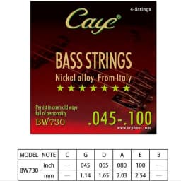 CAYE 4/5/6 Strings Electric Bass Strings Set Hexagonal Steel Core Inner Wire Stainless Steel Outer Wire Bass Guitar String