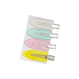 4Pcs Professional Styling Makeup Tool Bangs Glitter Hair Clip for Women Girl Barrettes Salon Seamless Hair Pins Hair Accessories