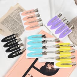 4Pcs Professional Styling Makeup Tool Bangs Glitter Hair Clip for Women Girl Barrettes Salon Seamless Hair Pins Hair Accessories