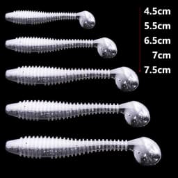 WALK FISH 10PCS 4.5cm-7.5cm Soft Plastic Fishing Lure Worm Baits Jigging Wobbler Fishing Lures Swimbaits for Saltwater Fishing