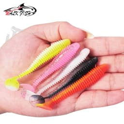 WALK FISH 10PCS 4.5cm-7.5cm Soft Plastic Fishing Lure Worm Baits Jigging Wobbler Fishing Lures Swimbaits for Saltwater Fishing