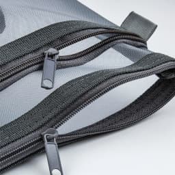 Double Layers Mesh Cosmetic Bag High Capacity Zipper Toiletry Kits Nets Stationery Pencil Bag Nylon Scrapbook Bills Organizer