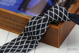 5.5CM Fashion Knitted Ties For Men Navy Brown Striped Neckties College Student Narrow Design Woven Cravat Plaid Shirt Accessory