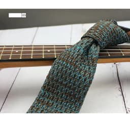 5.5CM Fashion Knitted Ties For Men Navy Brown Striped Neckties College Student Narrow Design Woven Cravat Plaid Shirt Accessory