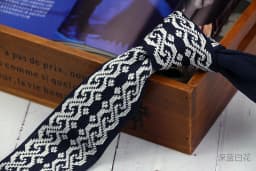 5.5CM Fashion Knitted Ties For Men Navy Brown Striped Neckties College Student Narrow Design Woven Cravat Plaid Shirt Accessory