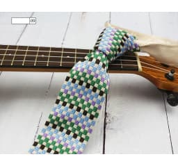5.5CM Fashion Knitted Ties For Men Navy Brown Striped Neckties College Student Narrow Design Woven Cravat Plaid Shirt Accessory