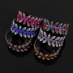 AWAYTR Fashion Rhinestone Hair Claws Ponytail Holder Hairpin Women Crystal Bird Nest Twist Clip Bun Hair Clip Hair Accessories
