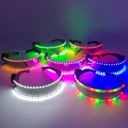 High Quality Luminous Glasses Cyberpunk Glowing Glasses Cool Glasses Glow in the Dark for Bar Night Club Dance Show Props