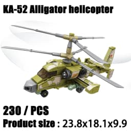 2024 Sluban WW2 Military Russia Air Weapon Mi-24 Attack Helicopters Hind Model Building Blocks Classics Fighter Bricks Plane Toy