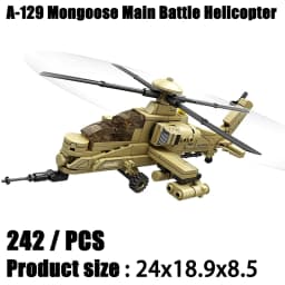 2024 Sluban WW2 Military Russia Air Weapon Mi-24 Attack Helicopters Hind Model Building Blocks Classics Fighter Bricks Plane Toy