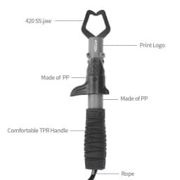 Fish lip pliers Grab Grip Tool Stainless Steel fish Holder Fishing tool Extended version TPR Handle Fishing Men's fishing tackle