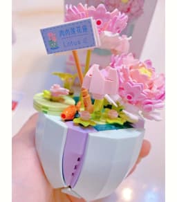 Mini Building Blocks Bouquet 3D Model Toys DIY Bricks Plant Potted Flower Assembly Toys for Girls Kids Gifts Home Decoration Moc