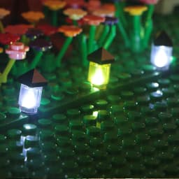 1PC DIY 1x4 Building Block Lamp Street Light Electric Decorate 1X1 LED Brick USB City Lighting