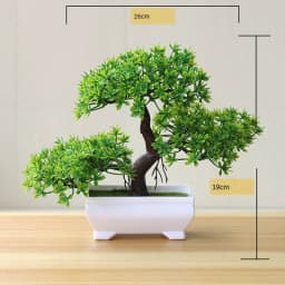 New Green Small Tree Potted Bonsai Ornaments Home Garden Hotel Bathroom Bedroom Decoration Artificial Plants Bonsai Fake Plants