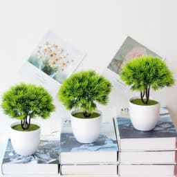 New Green Small Tree Potted Bonsai Ornaments Home Garden Hotel Bathroom Bedroom Decoration Artificial Plants Bonsai Fake Plants