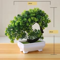 New Green Small Tree Potted Bonsai Ornaments Home Garden Hotel Bathroom Bedroom Decoration Artificial Plants Bonsai Fake Plants