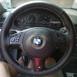 DIY Hand-stitched Black Artificial Leathers Car Steering Wheel Cover For BMW 330i 540i 525i 530i 330Ci E46 M3 E39 2001-2014
