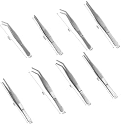 Stainless Steel Tweezers with Curved Pointed Serrated Tip Home Garden Daily Kitchen Precision Industrial tweezers Tools