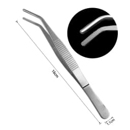 Stainless Steel Tweezers with Curved Pointed Serrated Tip Home Garden Daily Kitchen Precision Industrial tweezers Tools