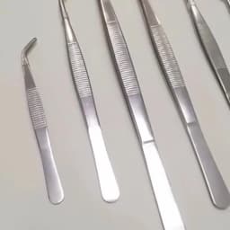 Stainless Steel Tweezers with Curved Pointed Serrated Tip Home Garden Daily Kitchen Precision Industrial tweezers Tools
