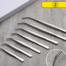 Stainless Steel Tweezers with Curved Pointed Serrated Tip Home Garden Daily Kitchen Precision Industrial tweezers Tools
