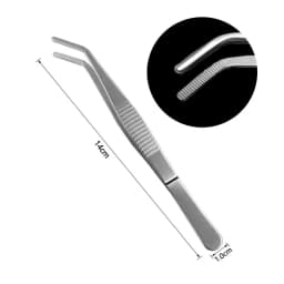 Stainless Steel Tweezers with Curved Pointed Serrated Tip Home Garden Daily Kitchen Precision Industrial tweezers Tools