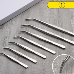 Stainless Steel Tweezers with Curved Pointed Serrated Tip Home Garden Daily Kitchen Precision Industrial tweezers Tools