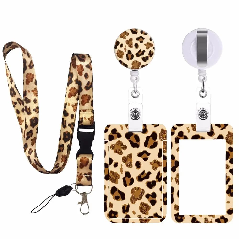 Leopard Prints Neck Strap Lanyards for Keys ID Card Gym Cell Phone Straps Badge Holder DIY Phone Hanging Rope Flowers Lanyard