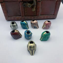 Alien Helmet Folding Knife Bead Paracord Woven Lanyard Keychain Pendants Brass DIY EDC Umbrella Rope Hangings Charms Accessories
