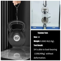 FishTrip Fishing Snap Swivels Ball Bearing Swivels with Stainless Steel Coastlock Snap Corrosion Resistant Black Nickel Coating