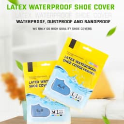 New Thickened Elastic Latex Shoe Covers Waterproof Shoe Covers Outdoor Rain Boots PVC Silicone Anti Slip Thick Rain Shoe Covers