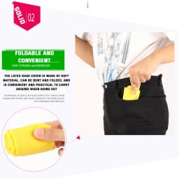 New Thickened Elastic Latex Shoe Covers Waterproof Shoe Covers Outdoor Rain Boots PVC Silicone Anti Slip Thick Rain Shoe Covers
