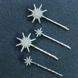 New Geometric Stars Moon Rhinestone Hair Clip Set Snowflake Star Bride Hairpins Women Side Clip Hair Barrettes Hair Jewelry Gift