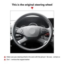 Braids on Car Interior Steering Wheel For Mercedes Benz E Class W212 2009 2010 2011 2012 Microfiber Leather Cover Trim Accessory