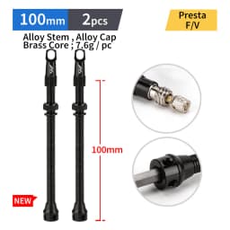 MANA 1Pair Bicycle Presta Valve 40/53/63/78/100mm 7075 Aluminum Alloy For Tubeless Road/MTB/Gravel Bike-ELITEWHEELS Valve