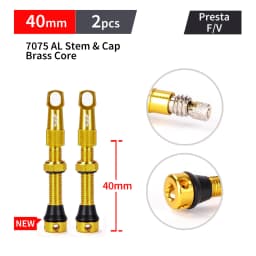 MANA 1Pair Bicycle Presta Valve 40/53/63/78/100mm 7075 Aluminum Alloy For Tubeless Road/MTB/Gravel Bike-ELITEWHEELS Valve