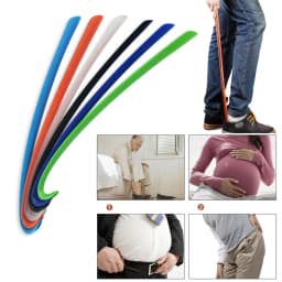 Plastic Long Shoehorn with Curved Hook Design Durable Long Lasting Portable Comfortable 2023 New Slip Handle Shoes Lifter Pull