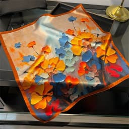 New 100% Natural Real Silk Scarf Fashion Women Summer Beach Small 53*53cm Neck Scarves Shawl Bandana Hijab Pashmina Poncho 2026