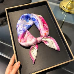 New 100% Natural Real Silk Scarf Fashion Women Summer Beach Small 53*53cm Neck Scarves Shawl Bandana Hijab Pashmina Poncho 2026